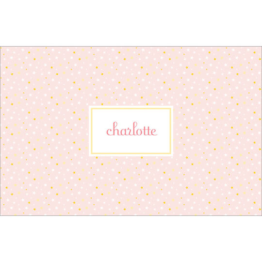 Pink Twinkle Stars Placemats